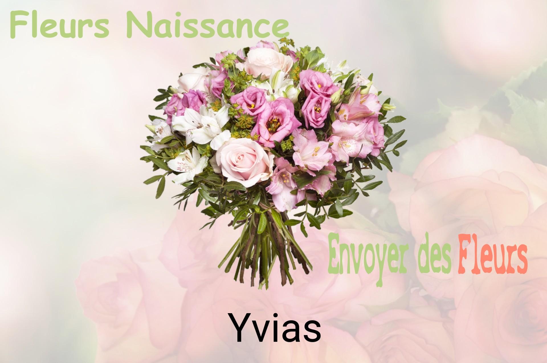 Bouquet de fleurs de naissance livré à Yvias